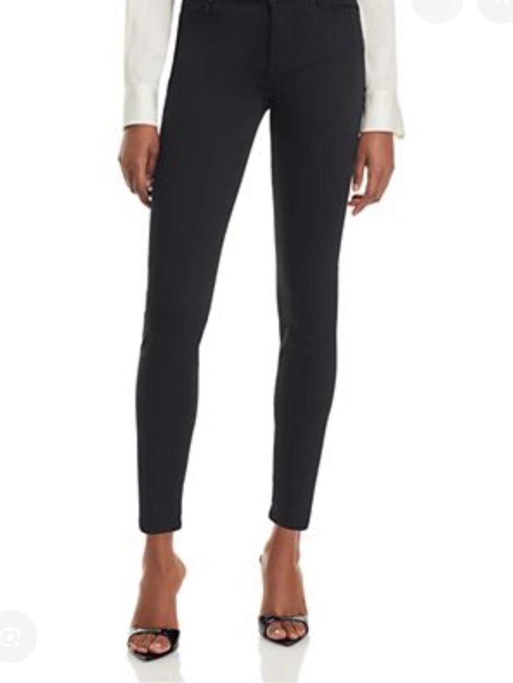 H&M Black Slim Fit Cotton Spandex Side Zip Pants Size 12 NEW